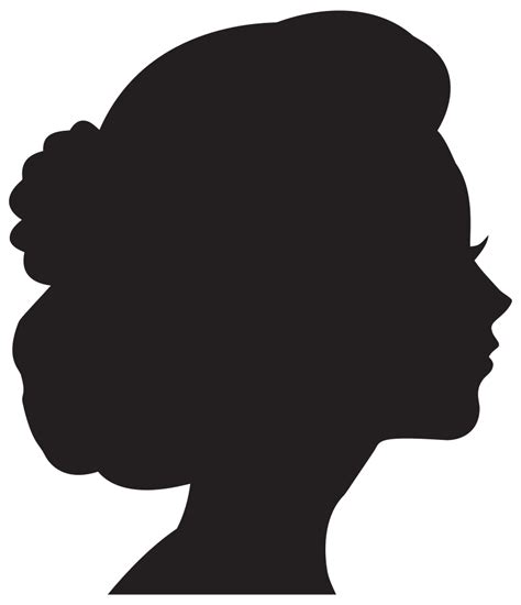 Onlinelabels Clip Art Female Head Profile Silhouette 2