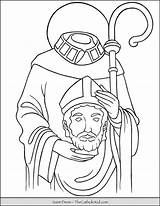 Denis Coloring Saint Thecatholickid sketch template