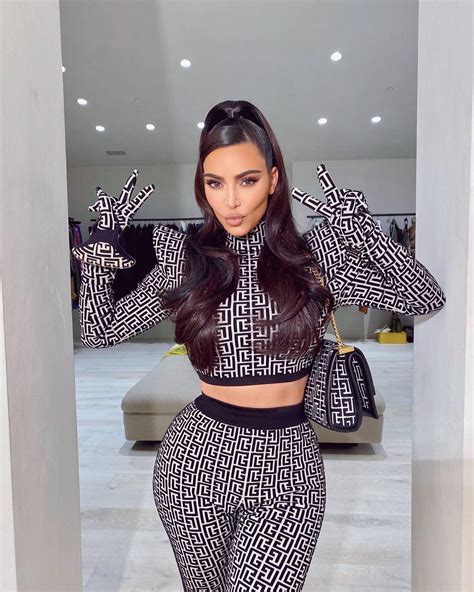 Kim Kardashian Dressed Head To Toe In Her Favorite Brand 8 Photos