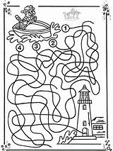 Labyrinth Doolhof Labyrinthe Labirinto Barco Coloriage Trova Barca Desenhos Boot Labirinti Labyrint Maze Bateau Malvorlagen Knutselen sketch template