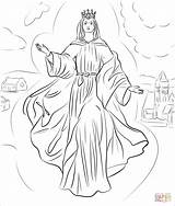 Colorare Coloring Knock Lourdes Disegni Signora Rosary Fatima sketch template
