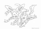 Sylveon Coloring Leafeon Pages Color Printable Print Kids Getdrawings Drawing Getcolorings sketch template