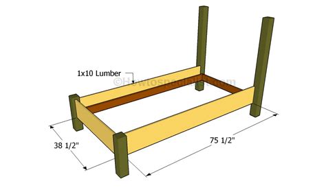 Twin Size Bed Frame Plans Howtospecialist How To Build