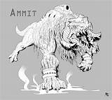 Ammit Pantheon Creatures sketch template