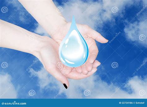 hands holding water drop royalty  stock image image