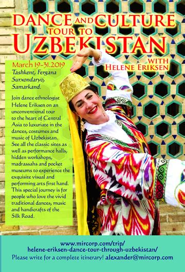 March 19 31 2019 Dance And Culture Tour To Uzbekistan With Helene Eriksen