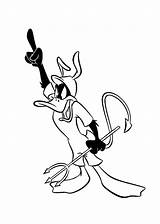 Daffy Duck Coloring Pages Devil Netart sketch template