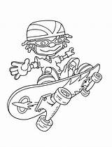 Coloring Rocket Power Freestyle sketch template