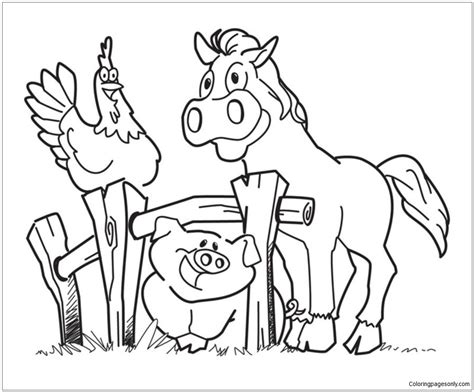 funny animals coloring page  printable coloring pages