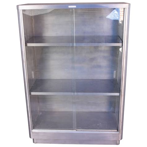 Industrial Glass Front Metal Bookcase For Sale At 1stdibs