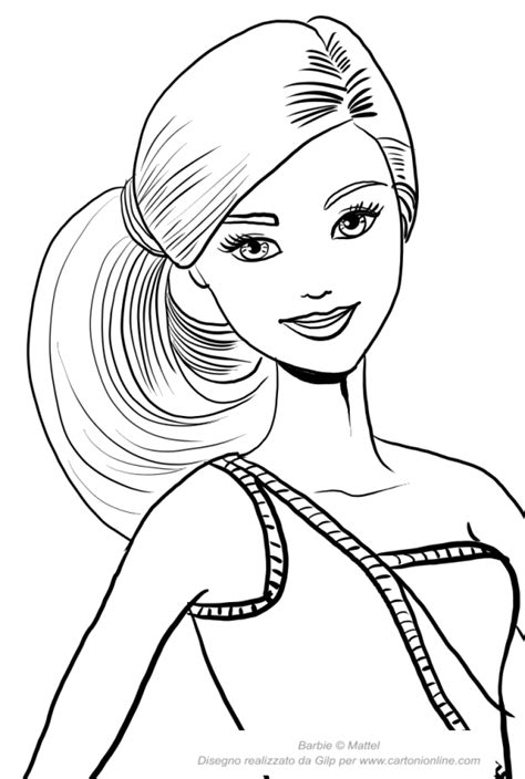barbie skater   face   foreground coloring pages