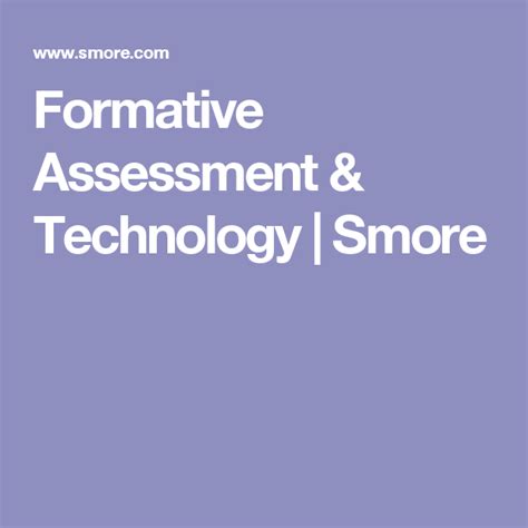 Formative Assessment And Technology Formative Assessment Assessment