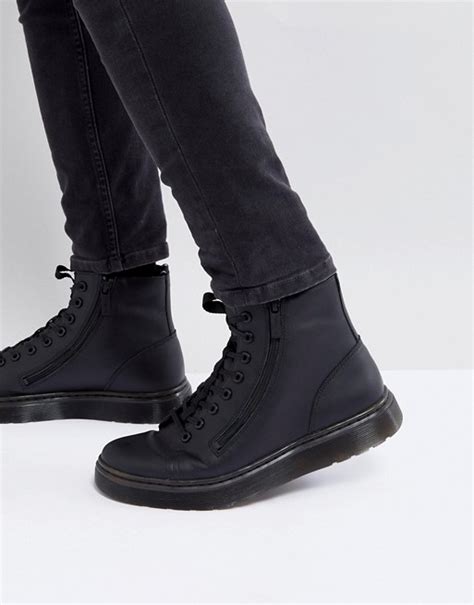 dr martens talib zip boots  black asos