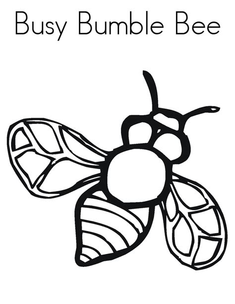 bumble bee template printable coloring home