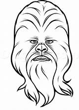 Wars Star Chewbacca Easy Drawings Drawing Draw Outline Coloring Step Pages Characters Clipart Ausmalbilder Face Head Tattoo Darth Cool Vader sketch template