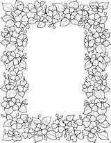 Border Coloring Pages Flower Colouring Borders Printable Floral Embroidery Color Frame Adult Frames Patterns Mandala Print Collie Colour Craft Flowers sketch template