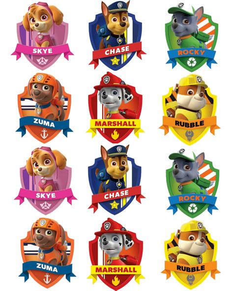 badges paw patrol clipart png