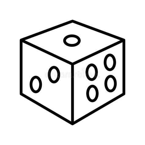 dice outline stock illustrations  dice outline stock