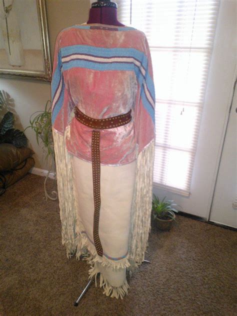 Native American Indian Buckskin And Velvet Pow Wow Regalia Dress