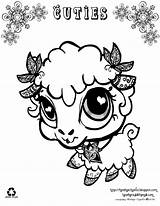 Coloring Pages Cuties Animal Cute Lamb Quirky Animals Cutie Artist Loft Girls Creative Color Print Kids God Quirkyartistloft Malebog Malebøger sketch template
