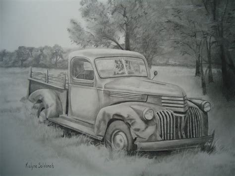 pencil drawings   trucks yahoo search results car drawing