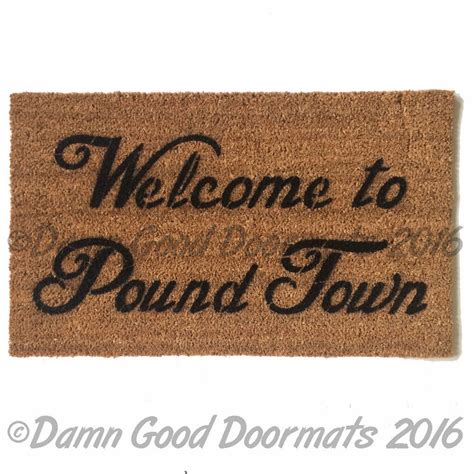welcome to pound town™ sex time funny doormat rude outdoor etsy