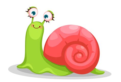 cute snail cartoon  vector art  vecteezy