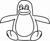 Penguin Flippers Kartun Binatang Antarctica Kumpulan sketch template