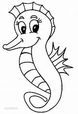 Seahorse Coloring Pages Baby Printable Kids Cool2bkids sketch template