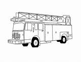Coloring Fire Truck Pages Print Boys sketch template
