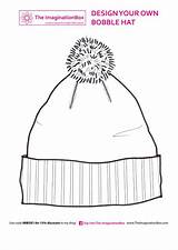 Winter Kids Craft Hat Bobble Printables Template Colouring Printable Coloring Hats Pages Sheets Crafts Templates Snowman Christmas Activities Arts Preschool sketch template