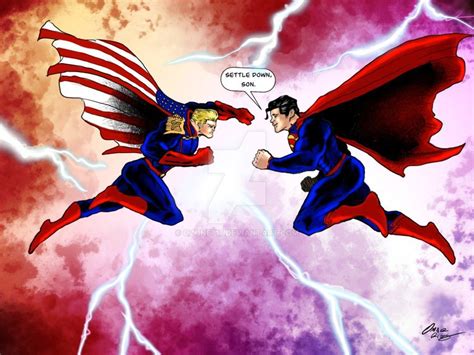 Homelander Vs Superman By Ozone717 Superhero Wallpaper