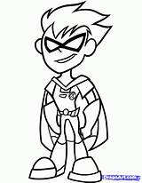 Coloring Robin Titans Teen Go Popular Pages sketch template