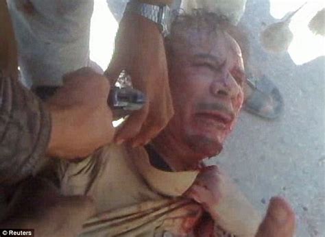 gaddafi death video moment libyan dictator was killed by a bullet in the head daily mail online