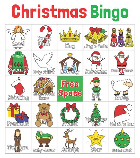 printable christmas bingo games     printablee