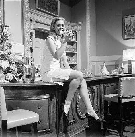 alexandra bastedo on the set of the riviera touch british films british actresses