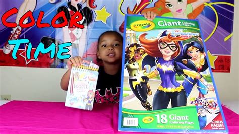 dc superhero girls crayola coloring time youtube