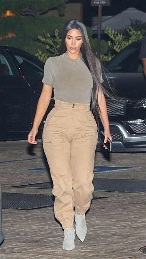 Kim Kardashian West’s Summer Date Night Look Tactical Pants And Heels