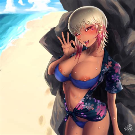 Rule 34 1 1 Aspect Ratio Beach Bikini Blonde Hair Blue