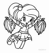 Coloring Pages Cheerleading Printable Kids Cool2bkids sketch template