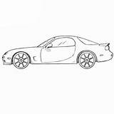 Mazda Rx Coloring Drawcarz sketch template