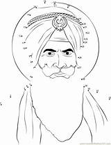 Nanak Guru Dev sketch template