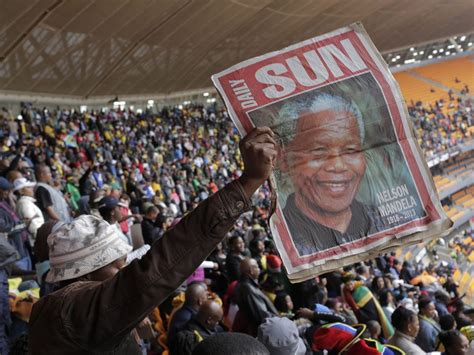 in pictures south africans gather for nelson mandela memorial service