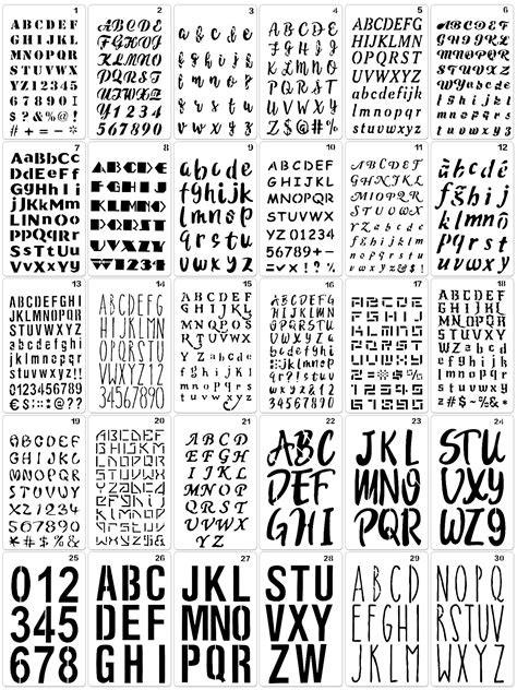alphabet stencils