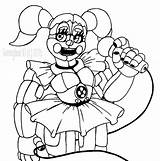 Fnaf Coloring Sister Location Pages Baby Sl Animatronics Freddy Five Nights Drawing Printable Color Drawings Chica Freddys Seats Stay Please sketch template