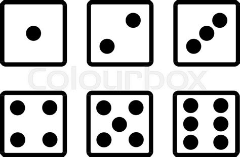 dice faces stock vector colourbox