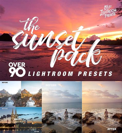 over 90 sunset lightroom presets free download