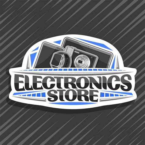 vector logo  electronics store stock vector illustration  multimedia goods