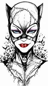 Catwoman Mulher Dessin Superhelden Batgirl Tatowierung Superhero Siterubix sketch template
