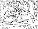 Liturgical Coloring Calendars Pentecost sketch template